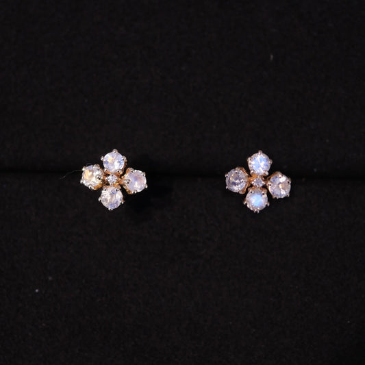 Moonstone Diamond Earrings