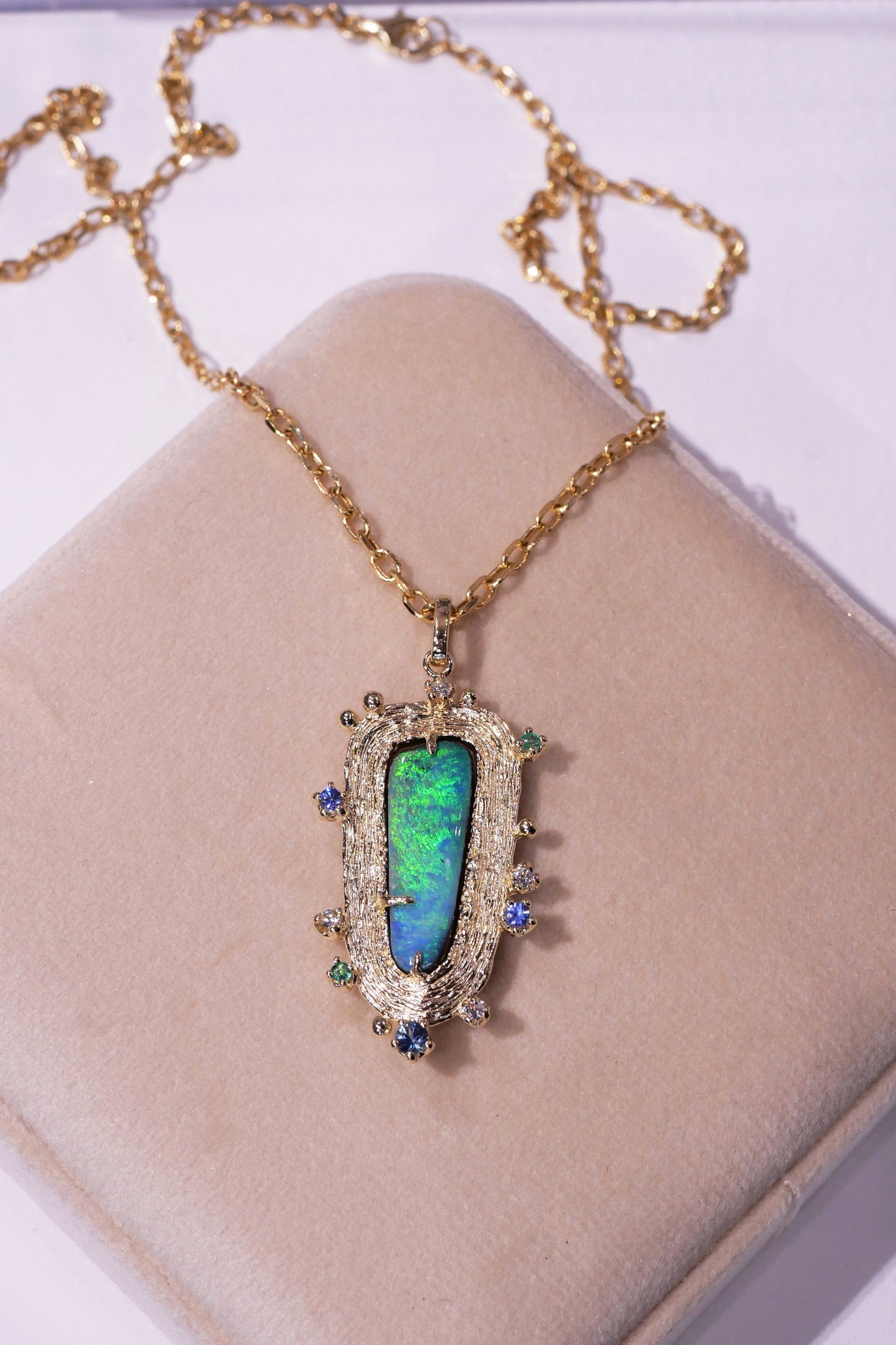 Green Lagoon Opal Necklace